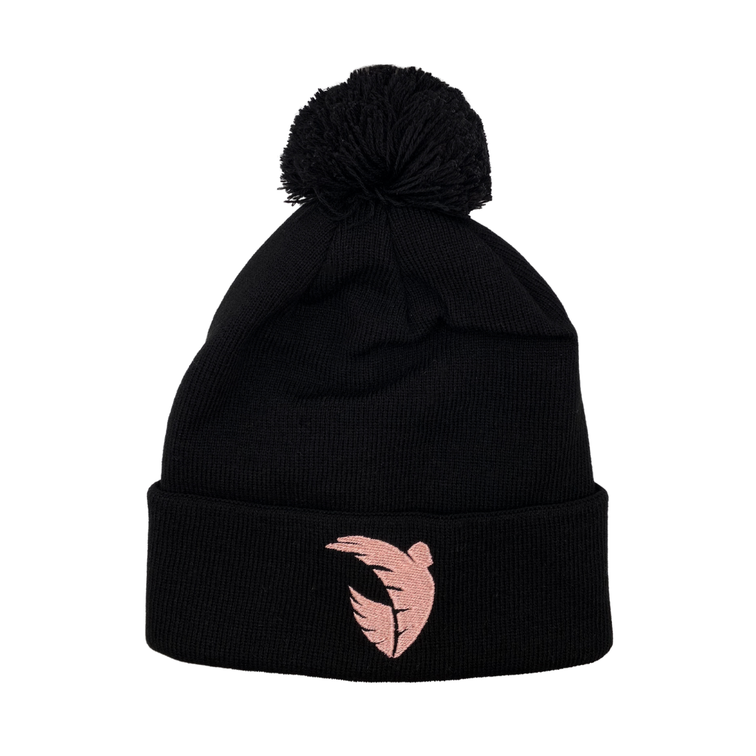 Angel City FC Black Emblem Pom Beanie