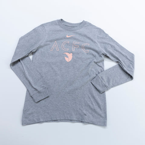 Angel City FC Kids Wordmark Dark Heather Long Sleeve T-Shirt