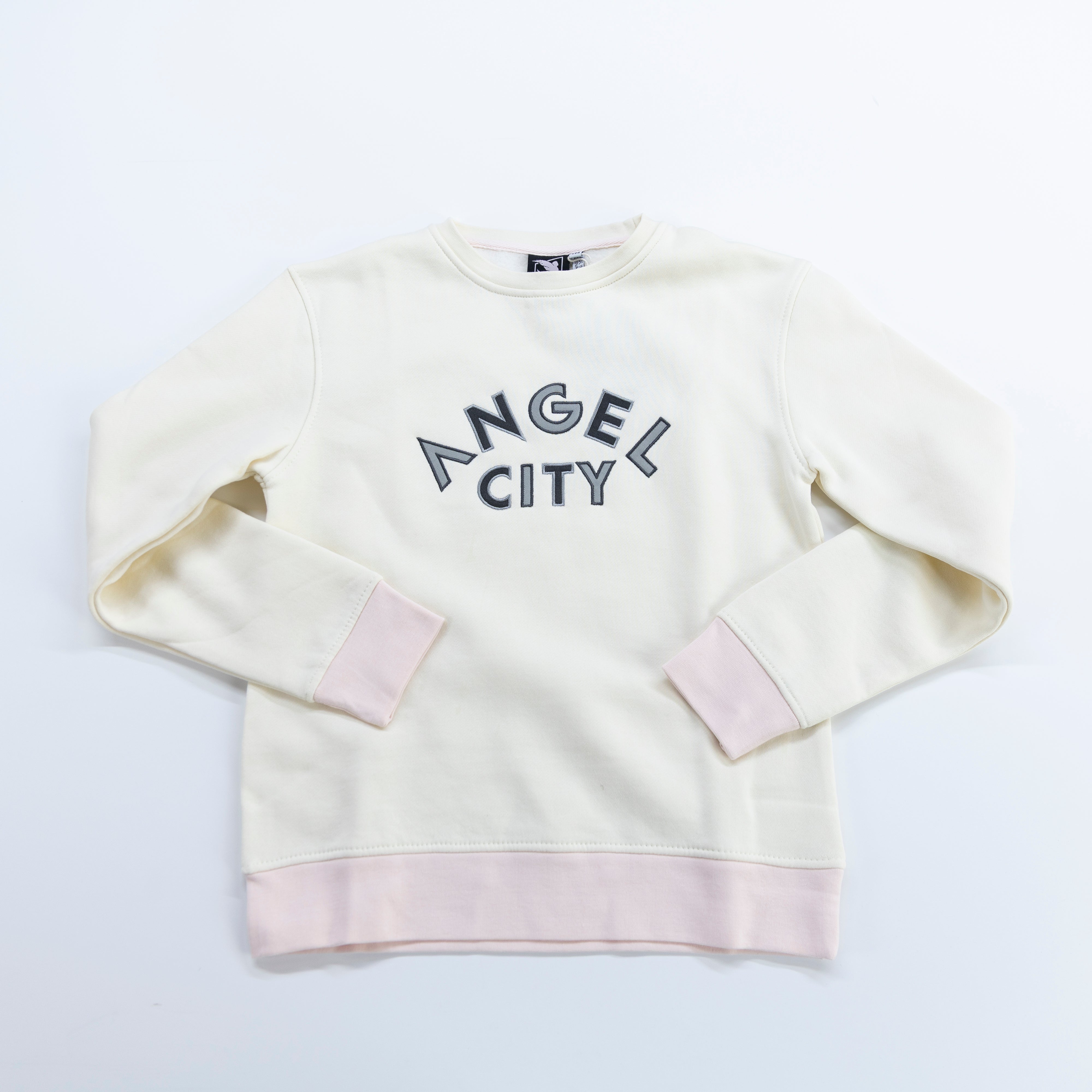 Angel City FC Youth Off-White Crewneck Sweater