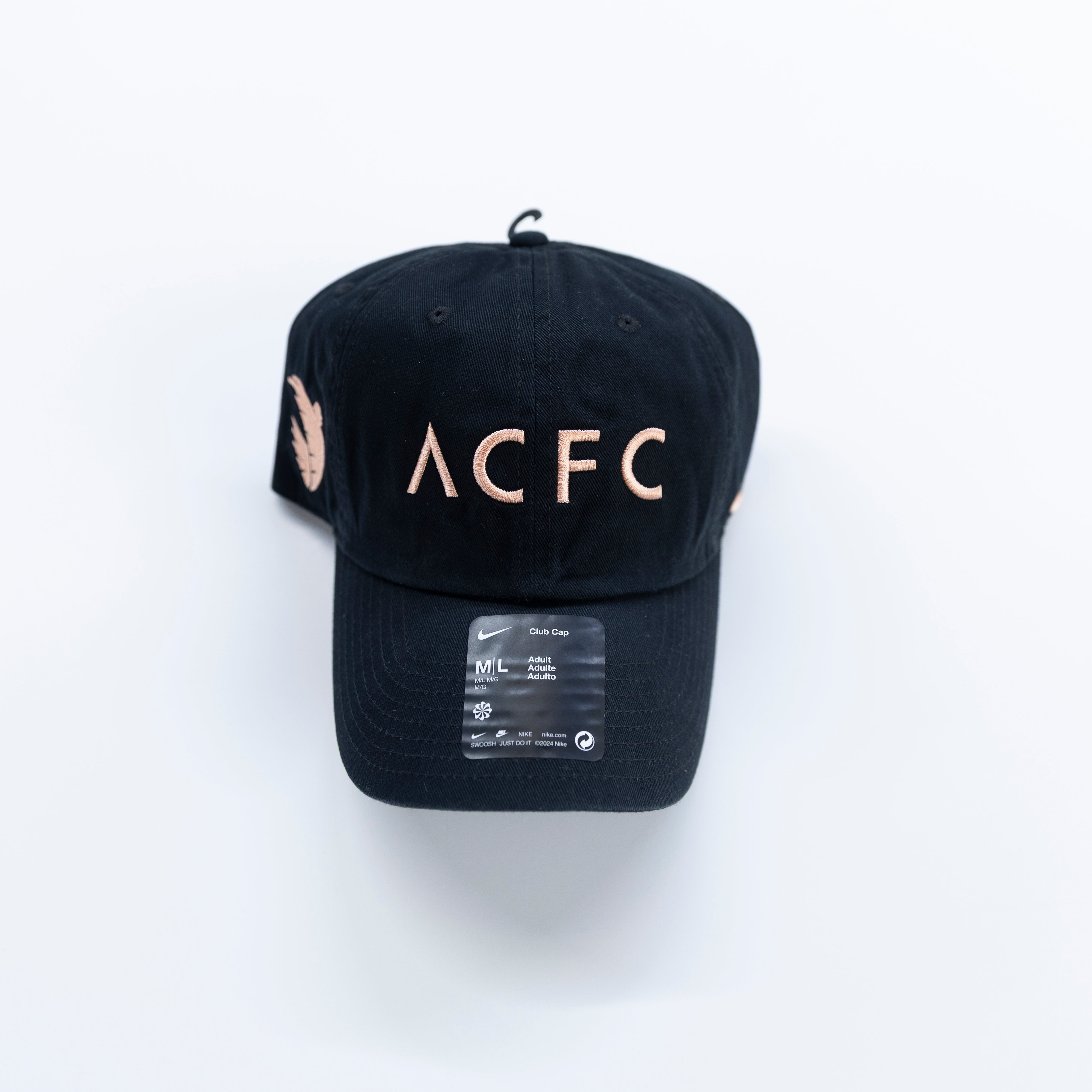 Angel City FC Nike Unisex Wordmark Adjustable Black Dad Hat