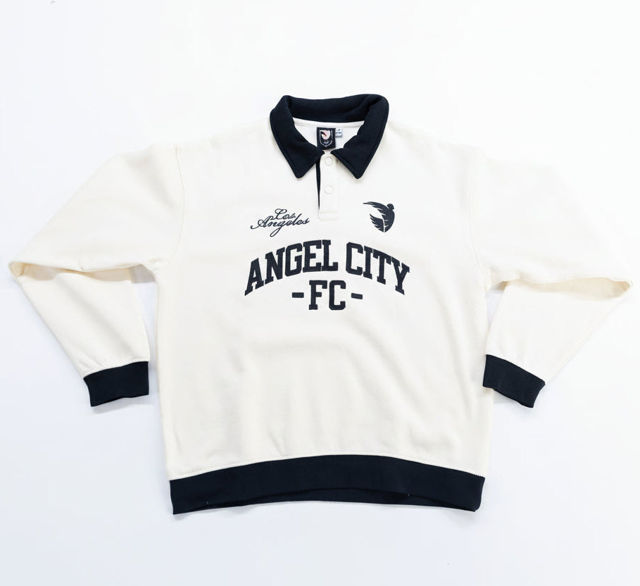 Angel City FC Unisex Collared Rugger Sweater with Embroidery and Twill