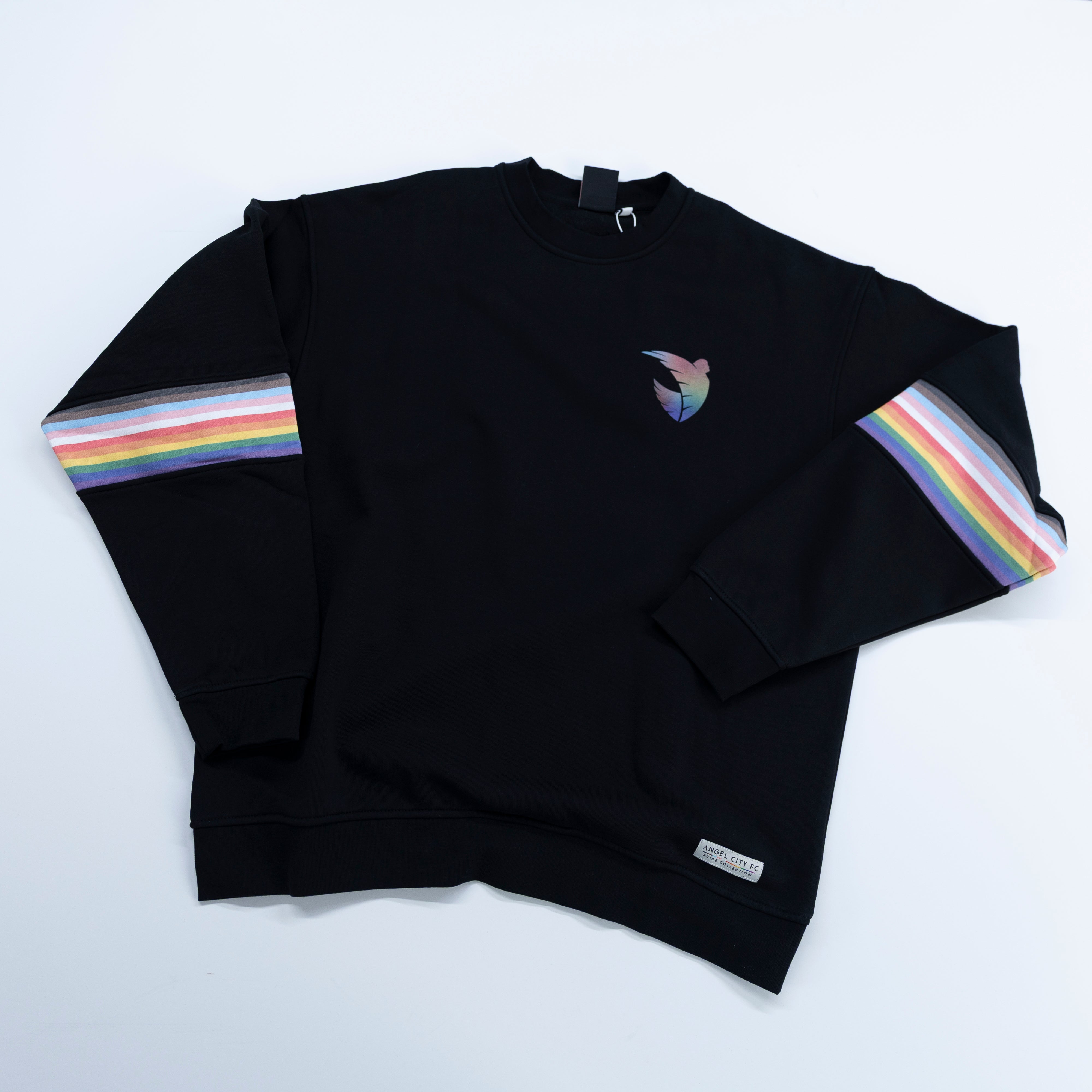 Angel City FC Unisex Pride Black Crewneck Relaxed Block