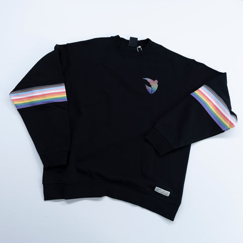 Angel City FC Unisex Pride Black Crewneck Relaxed Block