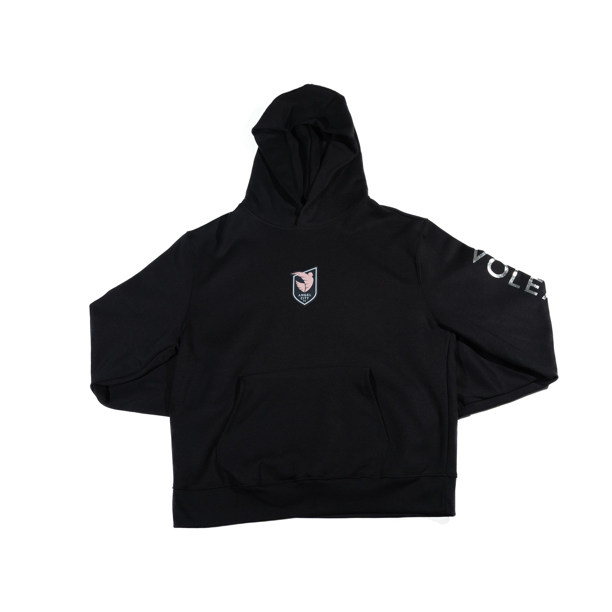 Angel City FC Unisex Metallic Crest Black Hoodie