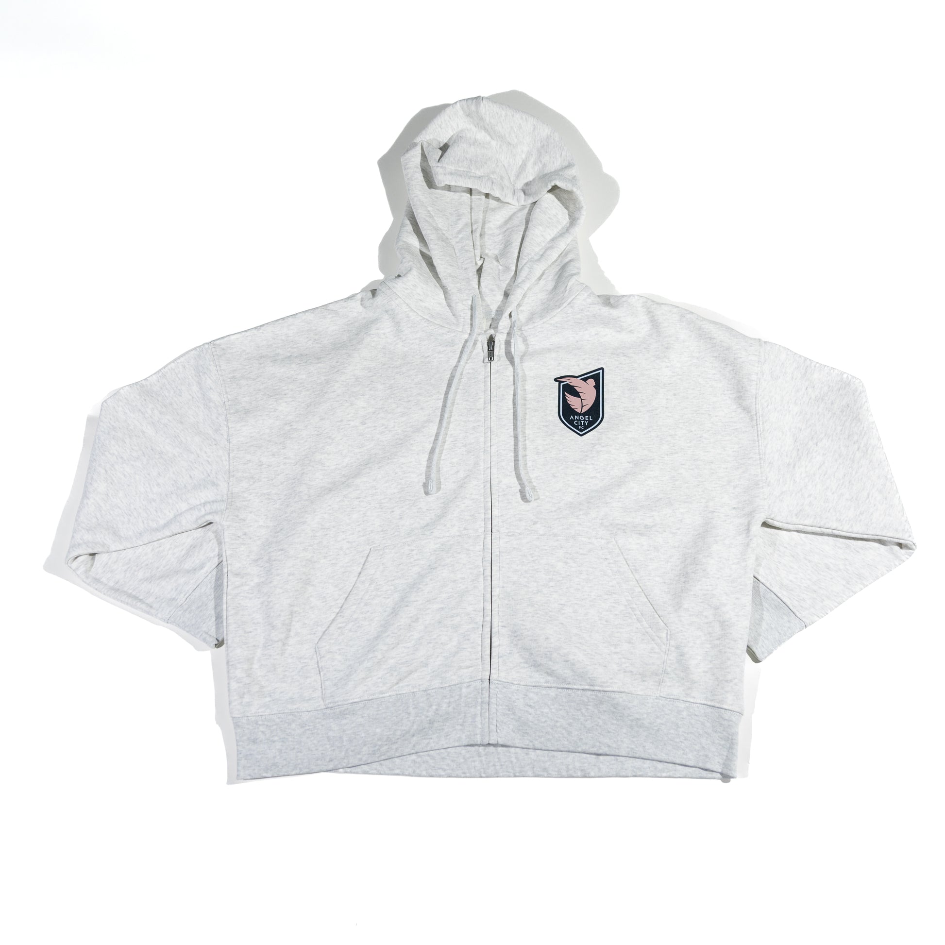 Angel City FC Unisex Metallic Crest Grey Full Zip Hoodie