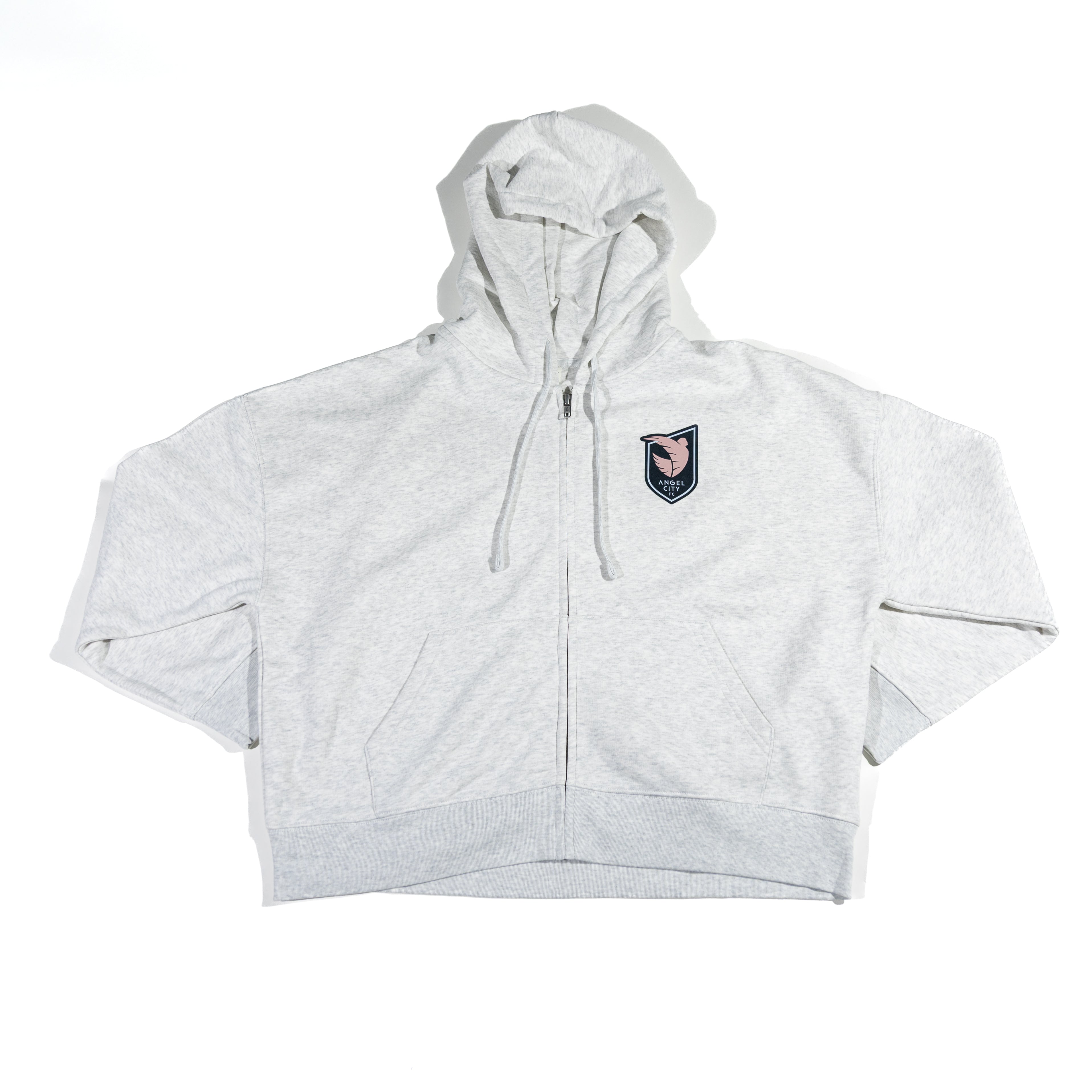 Angel City FC Unisex Metallic Crest Grey Full Zip Hoodie