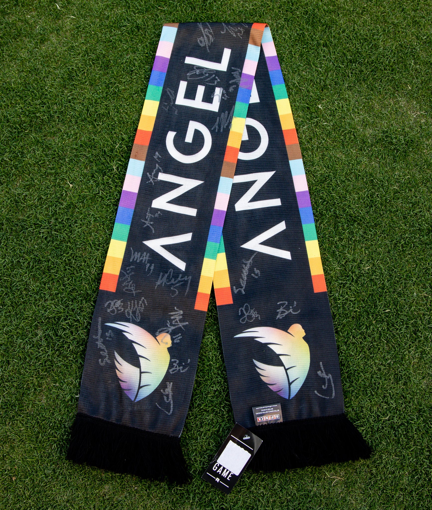 Angel City FC Team Autographed Sublimated Pride Scarf