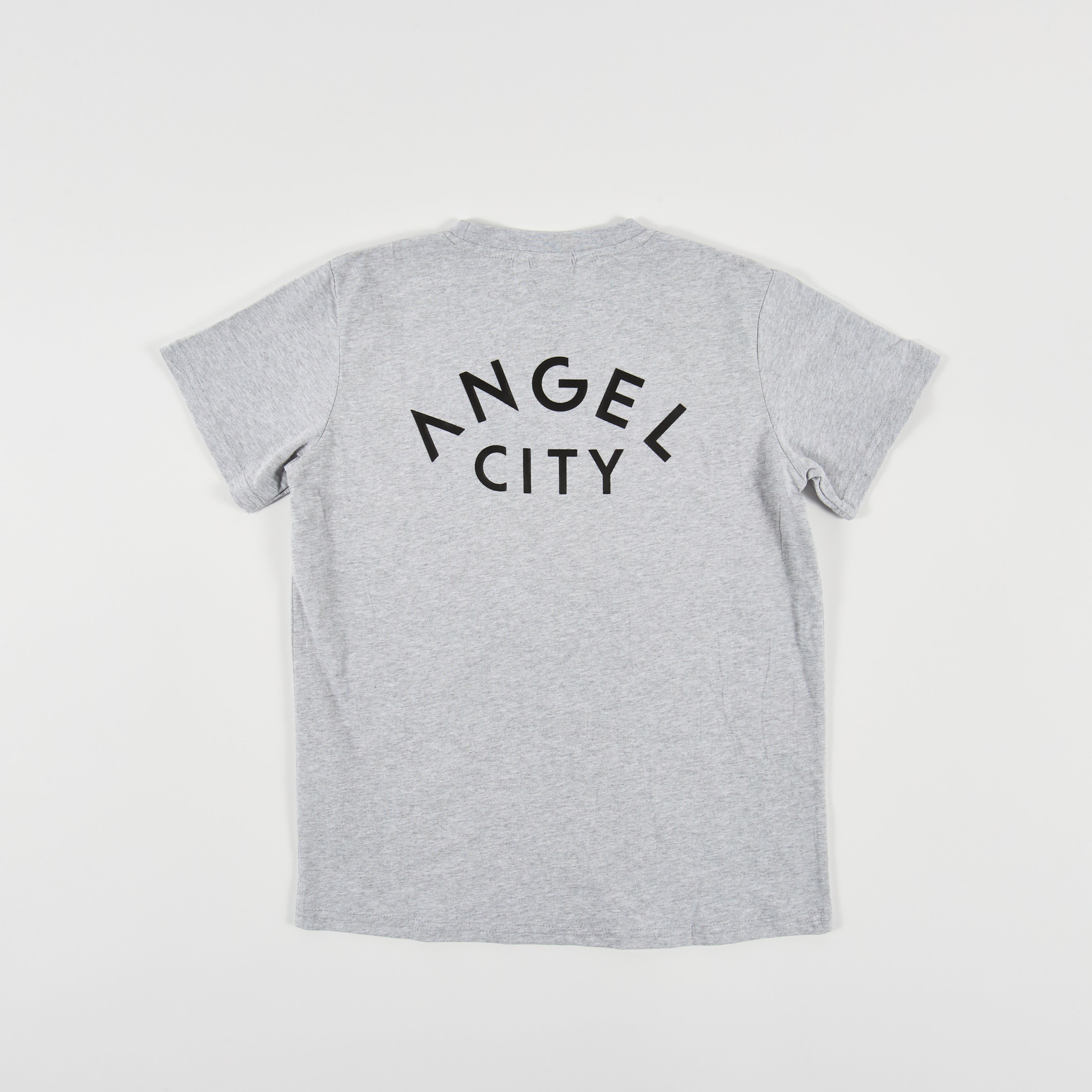 Angel City FC Kids Grey Relaxed Short-Sleeve T-Shirt with Crest and High Density Print