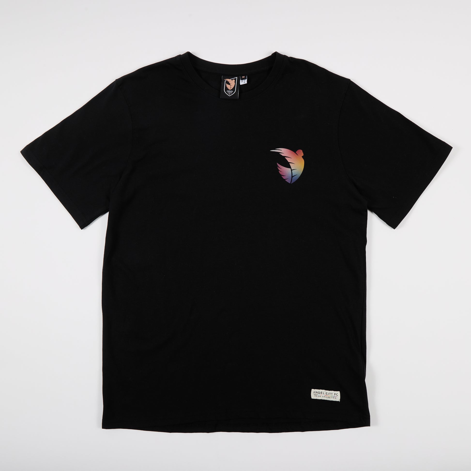 Angel City FC Unisex Pride Black Emblem Short Sleeve T-Shirt