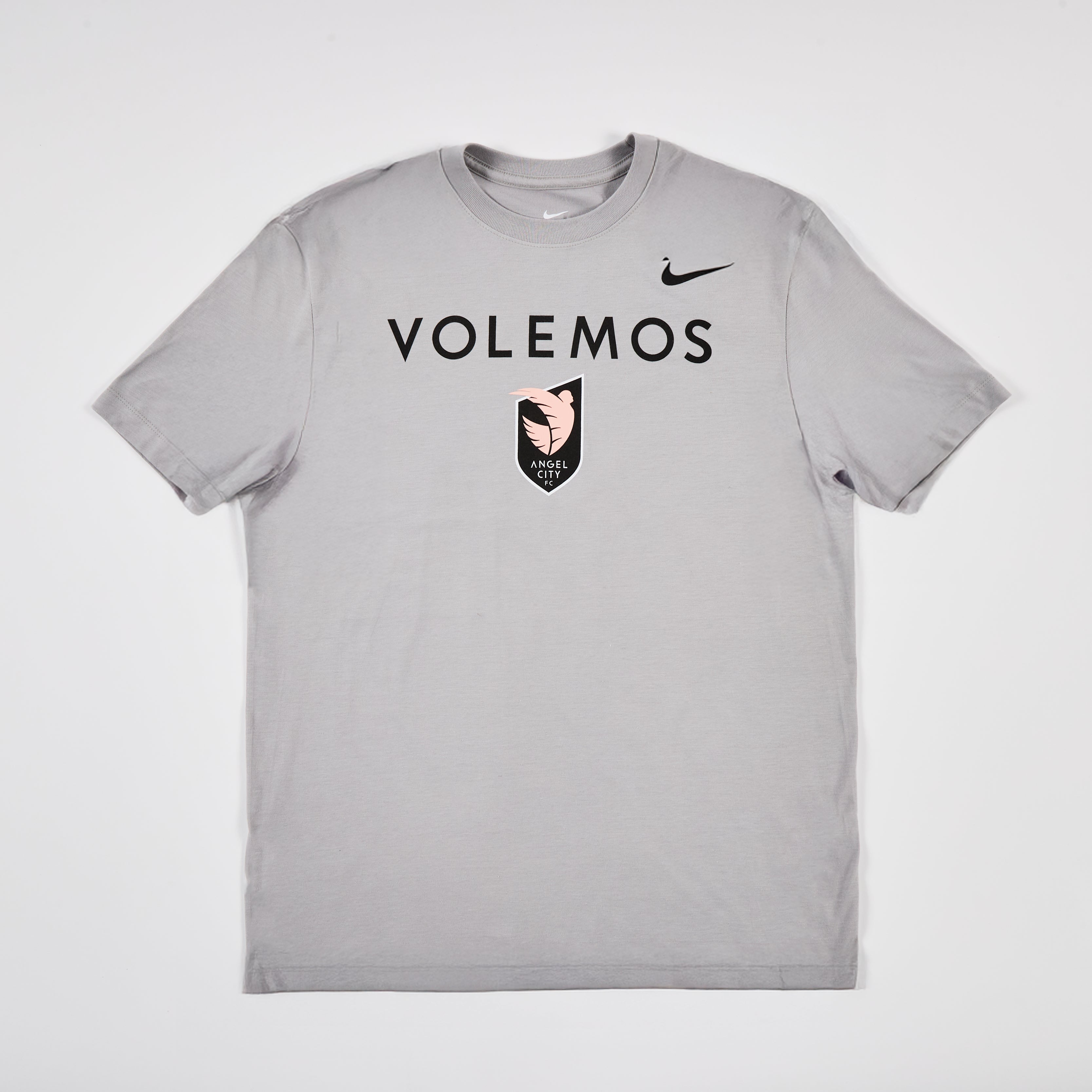 Angel City FC Nike Youth Volemos Mantra Grey Short Sleeve T-Shirt
