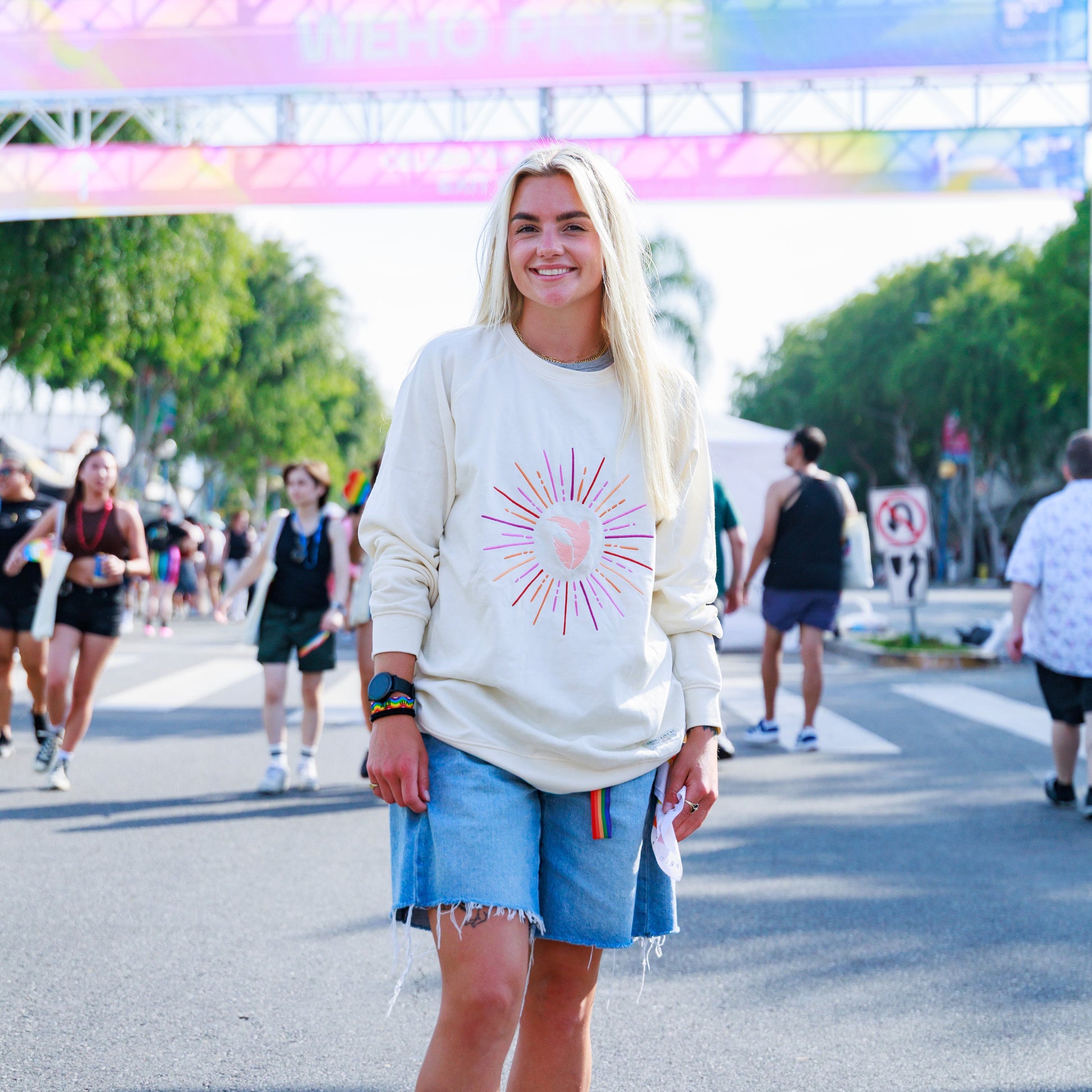 Angel City FC Unisex Pride Cream Crewneck