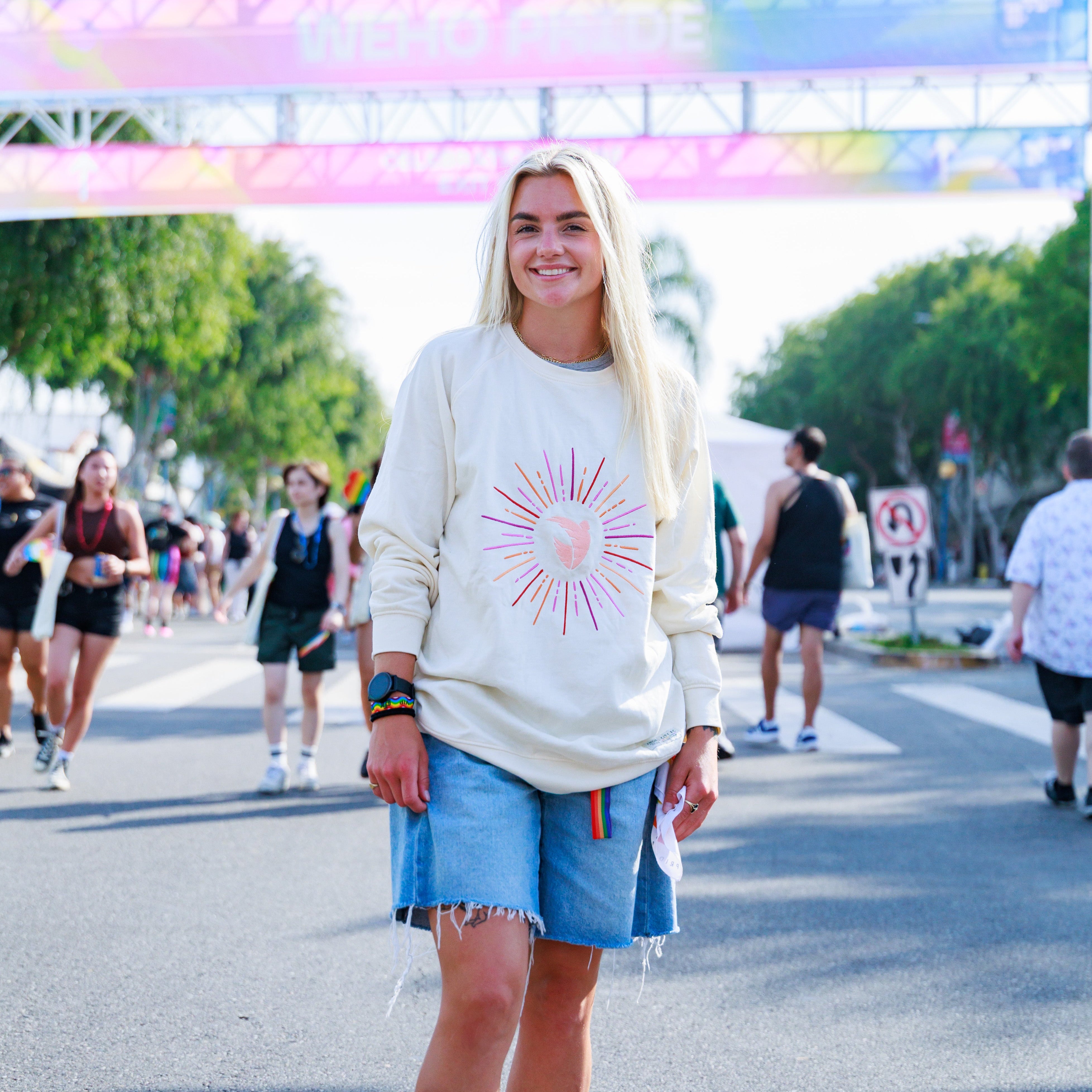 Angel City FC Unisex Pride Cream Crewneck