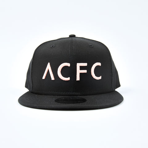 Angel City FC New Era 9Fifty ACFC Wordmark Black Adjustable Snapback Hat