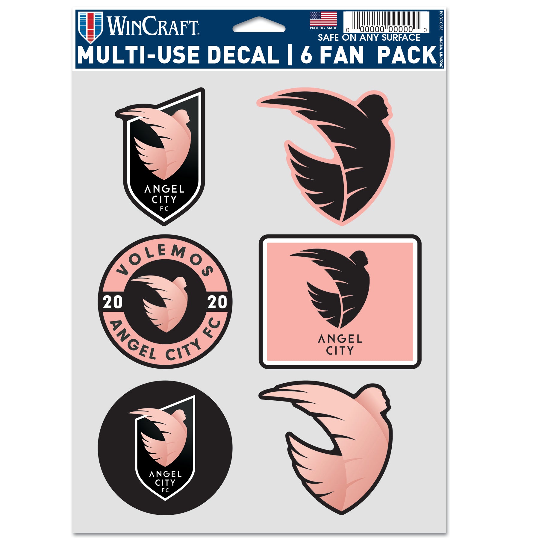 Angel City FC 6pk Multi-Use Decal Stickers
