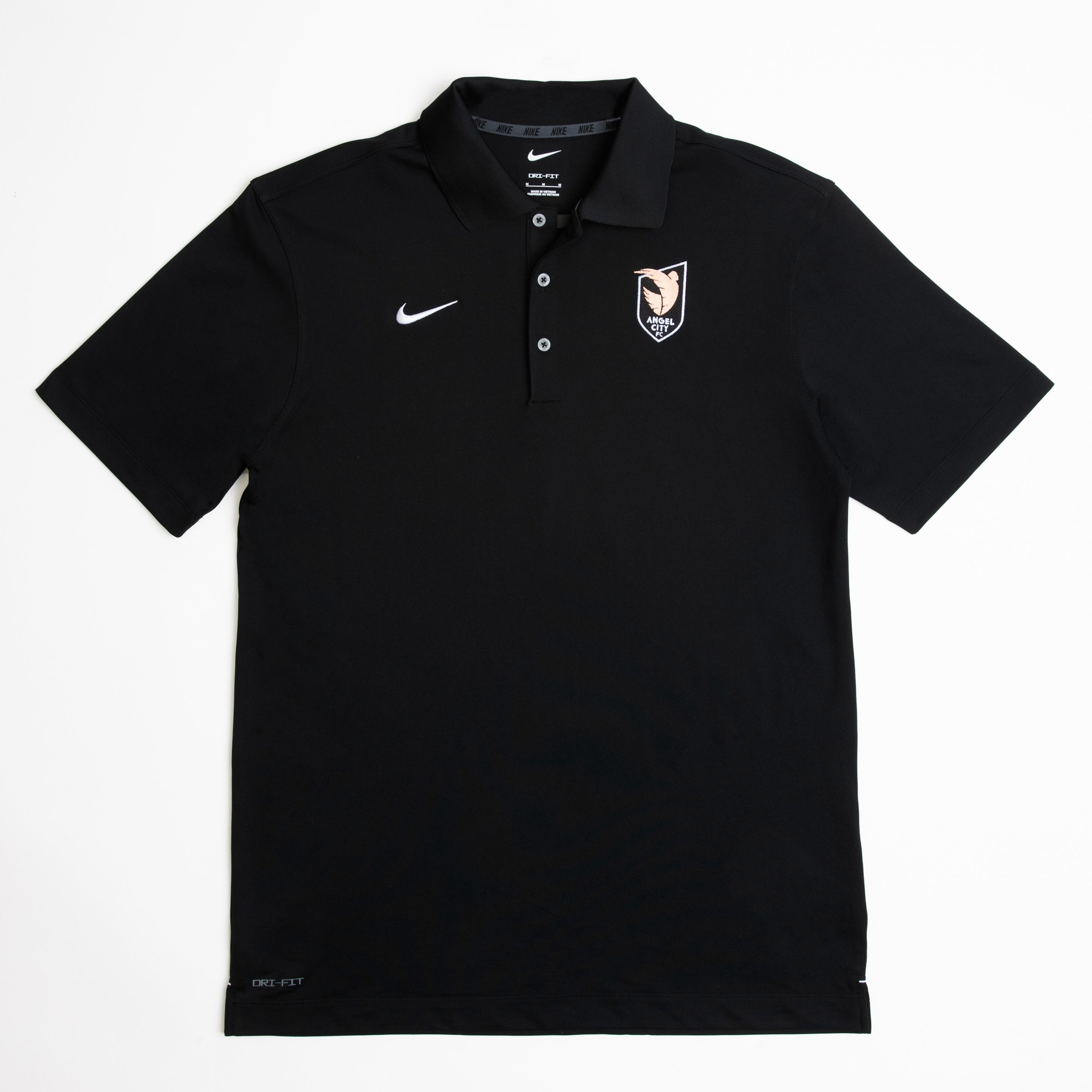 Angel City FC Nike Mens Black Varsity Polo