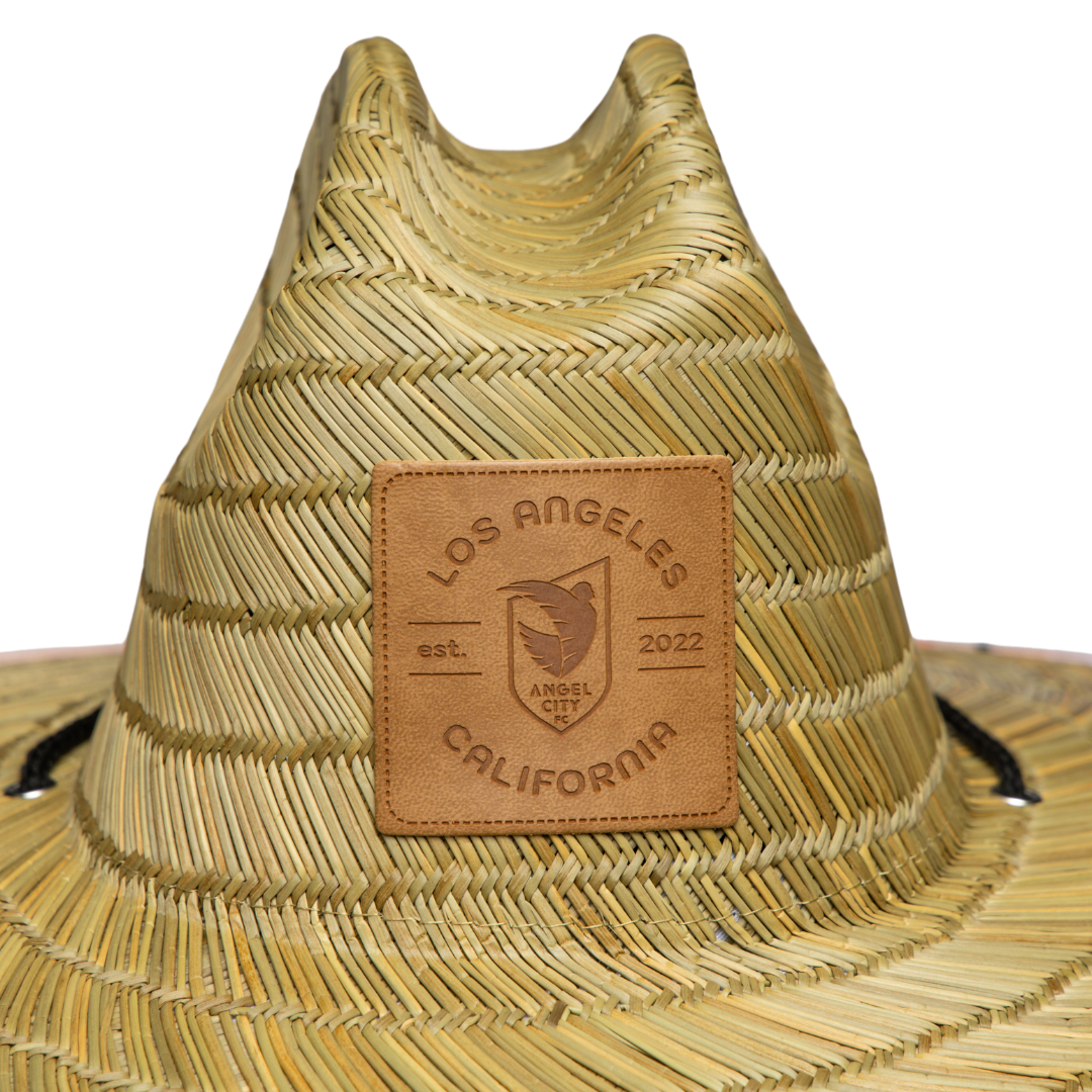 Angel City FC Faux Leather Patch Straw Hat
