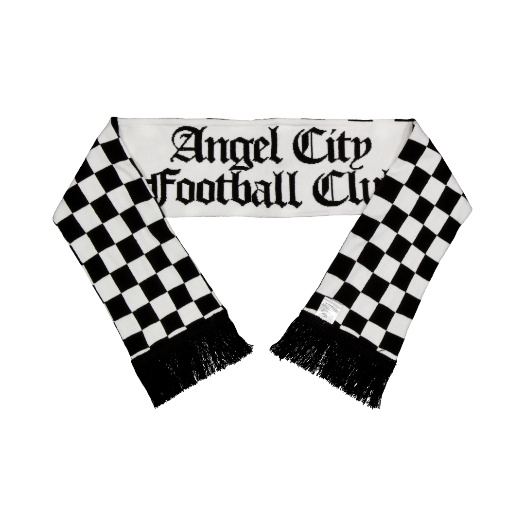 Angel City FC Black and White Checkered Scarf