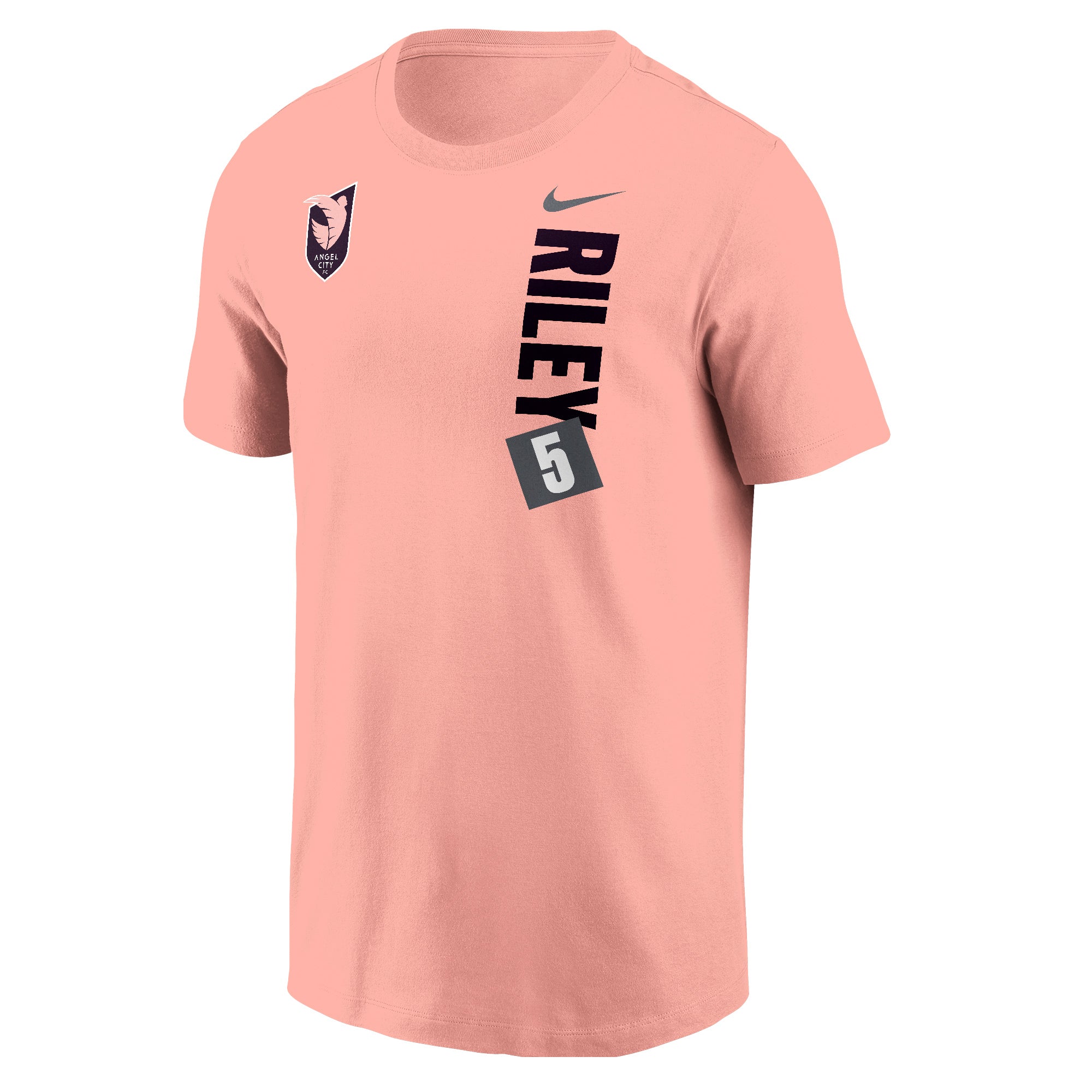 Angel City FC Nike Unisex Ali Riley Name and Number Sol Rosa Short Sleeve T-Shirt