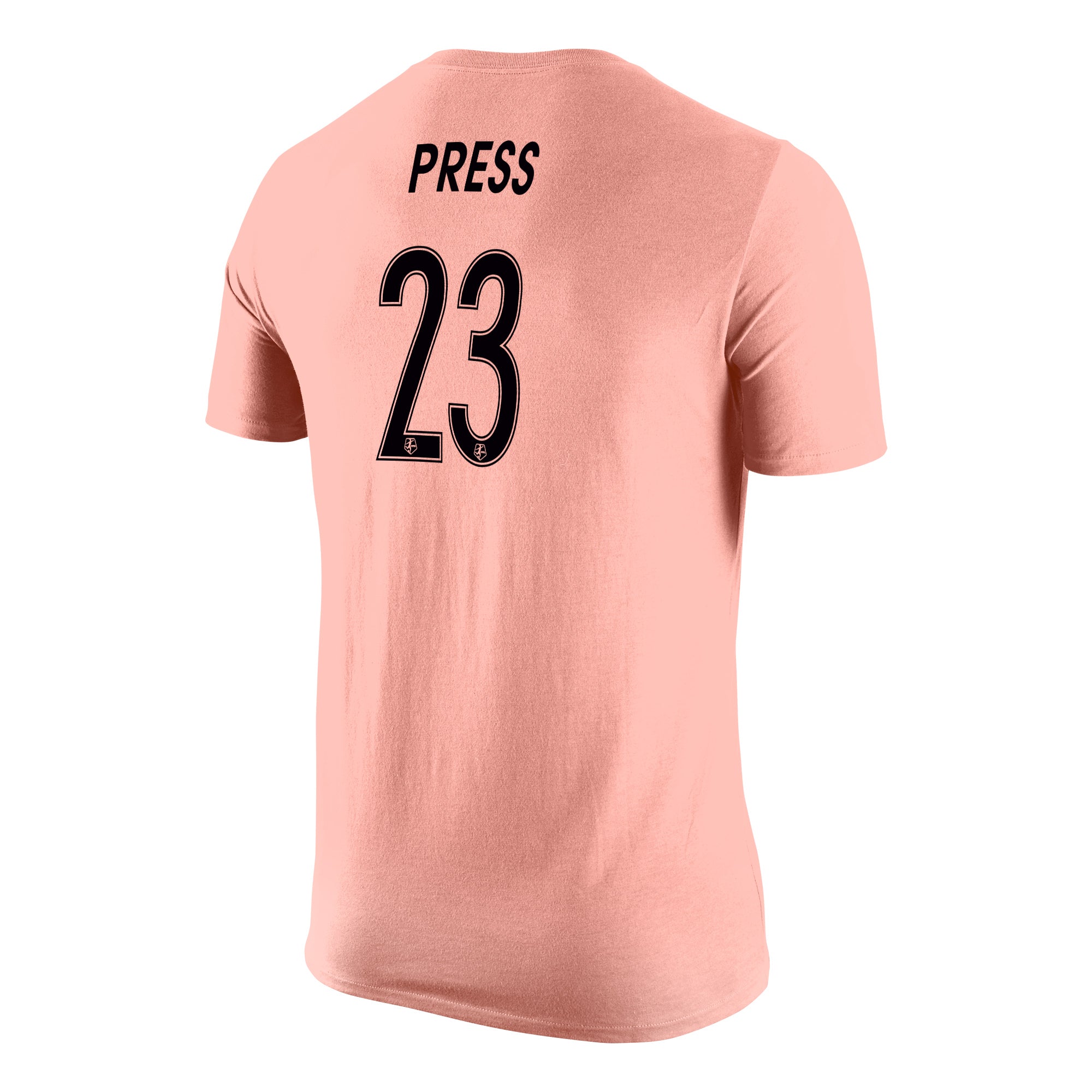 Angel City FC Nike Unisex Christen Press Name and Number Sol Rosa Short Sleeve T-Shirt