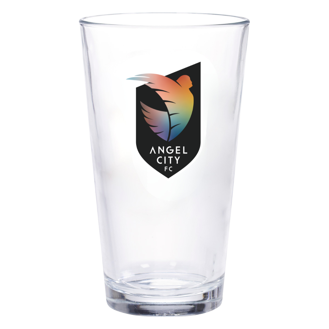 Angel City FC Pride Crest 16oz Pint Glass