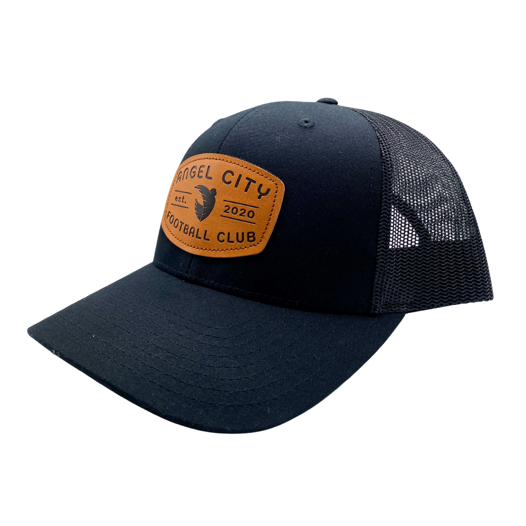 Angel City FC Richardson Faux Leather Patch Trucker Hat