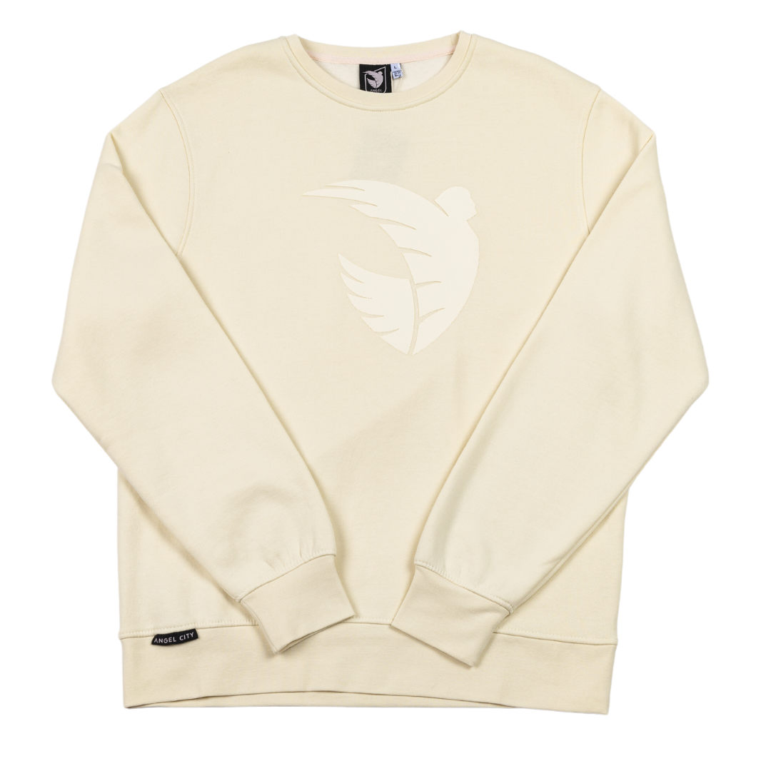 Angel City FC Youth Off-White Crewneck Sweater