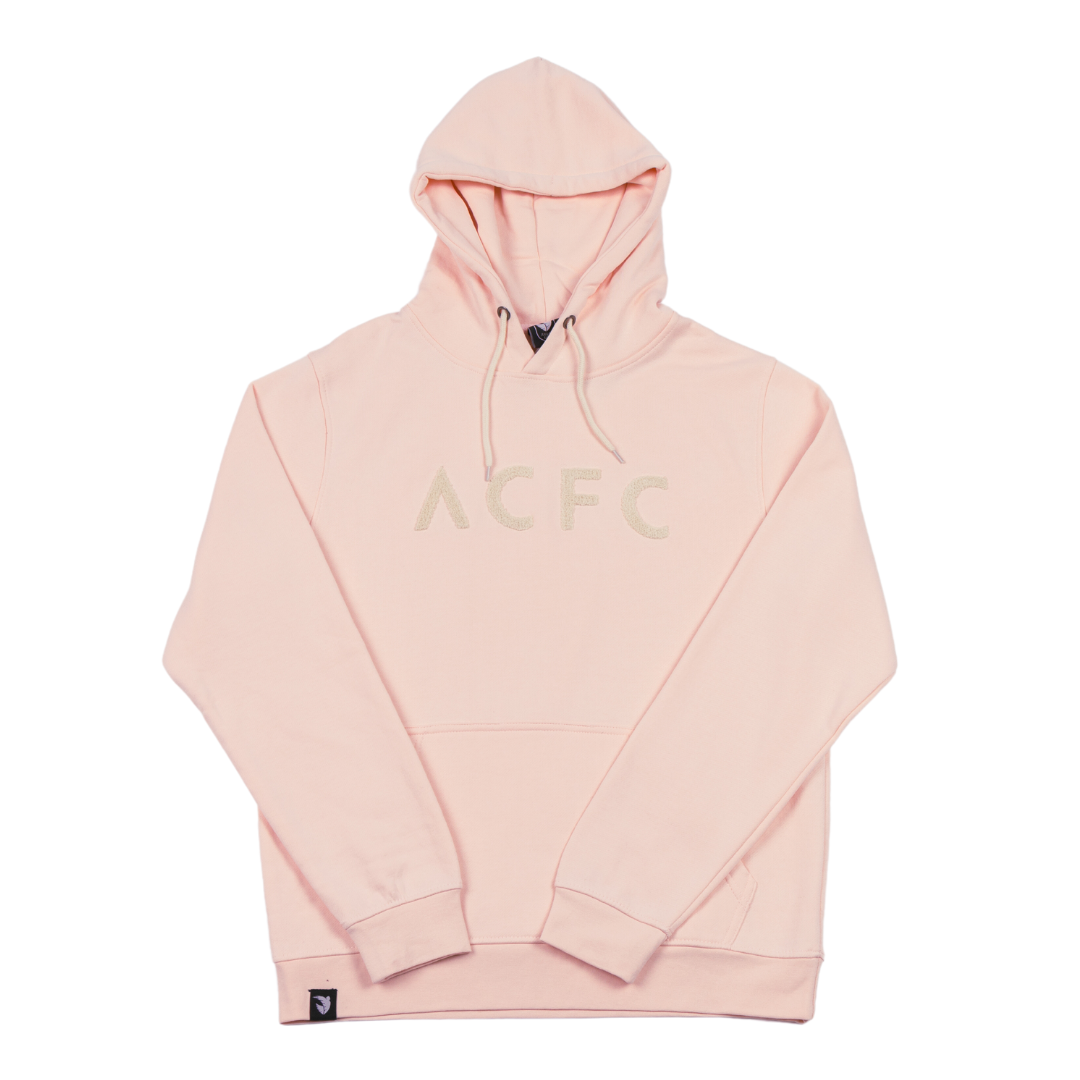 Angel City FC Sudadera con capucha para mujer ACFC Wordmark Sol Rosa