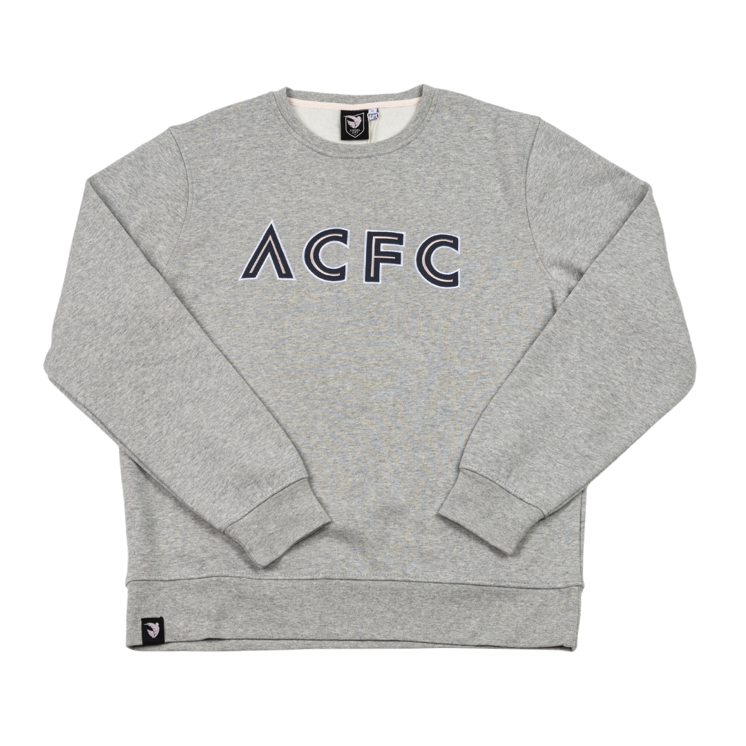 Angel City FC Jersey de cuello redondo de sarga gris unisex con marca de palabras