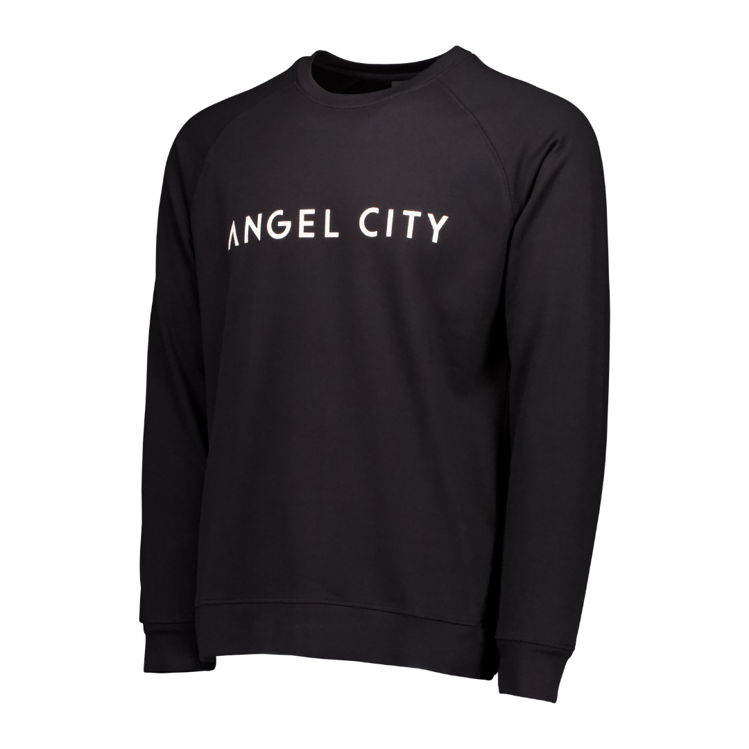Angel City FC Unisex Black Wordmark Leisure Crewneck Sweater