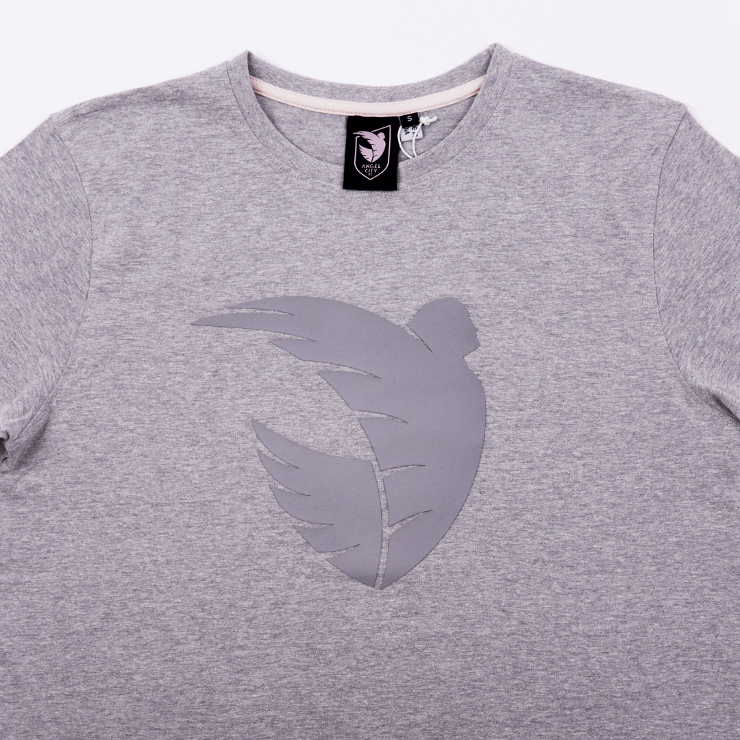 Angel City FC Camiseta de manga corta unisex gris Embelm