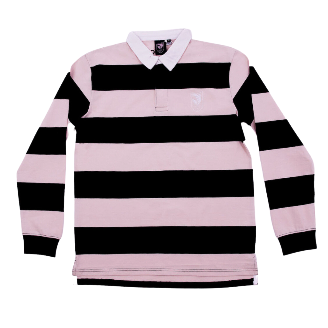 Angel City FC Unisex Striped Heavy Long-Sleeve Rugby Shirt