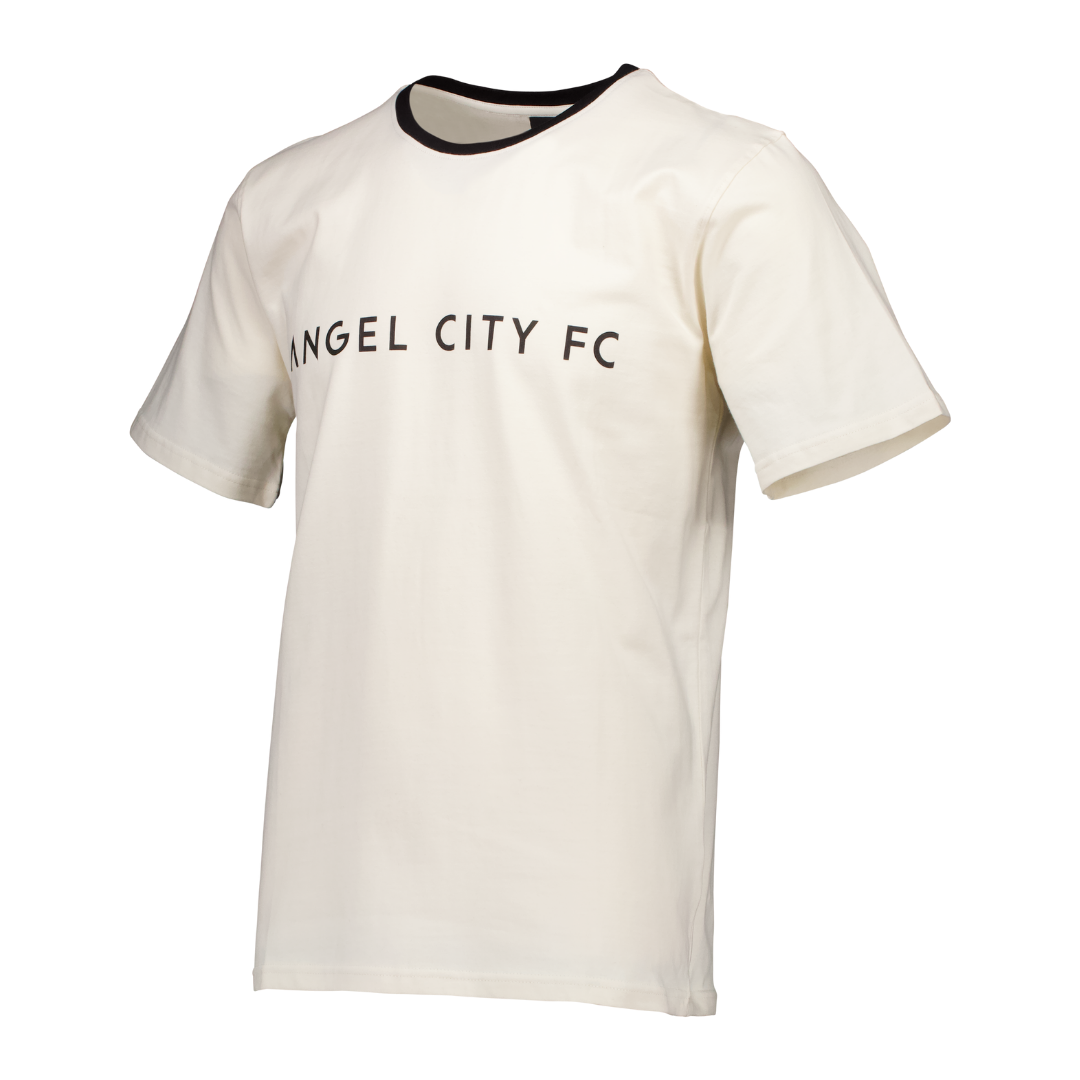Angel City FC Unisex Wordmark Off-White Heavy Relaxed Fit T-Shirt