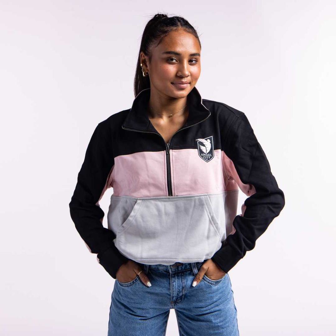 Angel City FC Wild Collective Women's 1/4 Zip Cinch Fleece Jacket