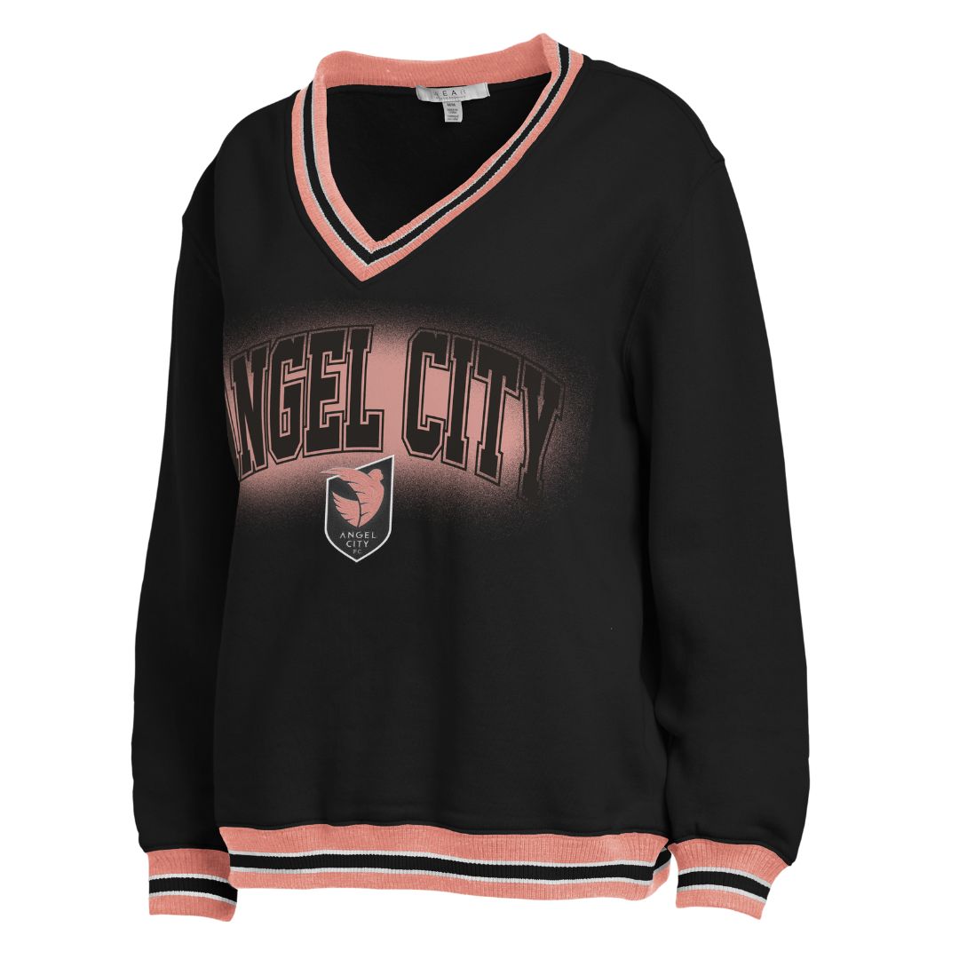 Angel City FC x WEAR by Erin Andrews Oversized V-Neck Sweater