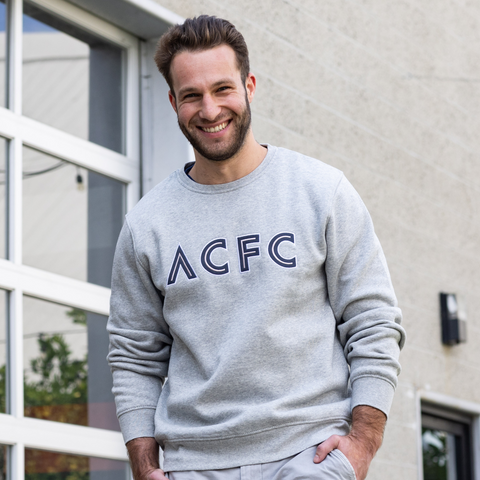 Angel City FC Unisex Grey Twill Wordmark Crewneck Sweater