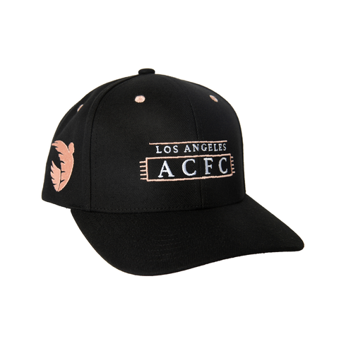 Angel City FC x Mitchell and Ness Black Brush Six-Panel Dad Hat