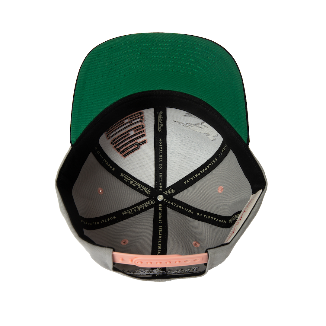 Angel City FC x Mitchell and Ness Grey Pop Panel Adjustable Snapback Hat