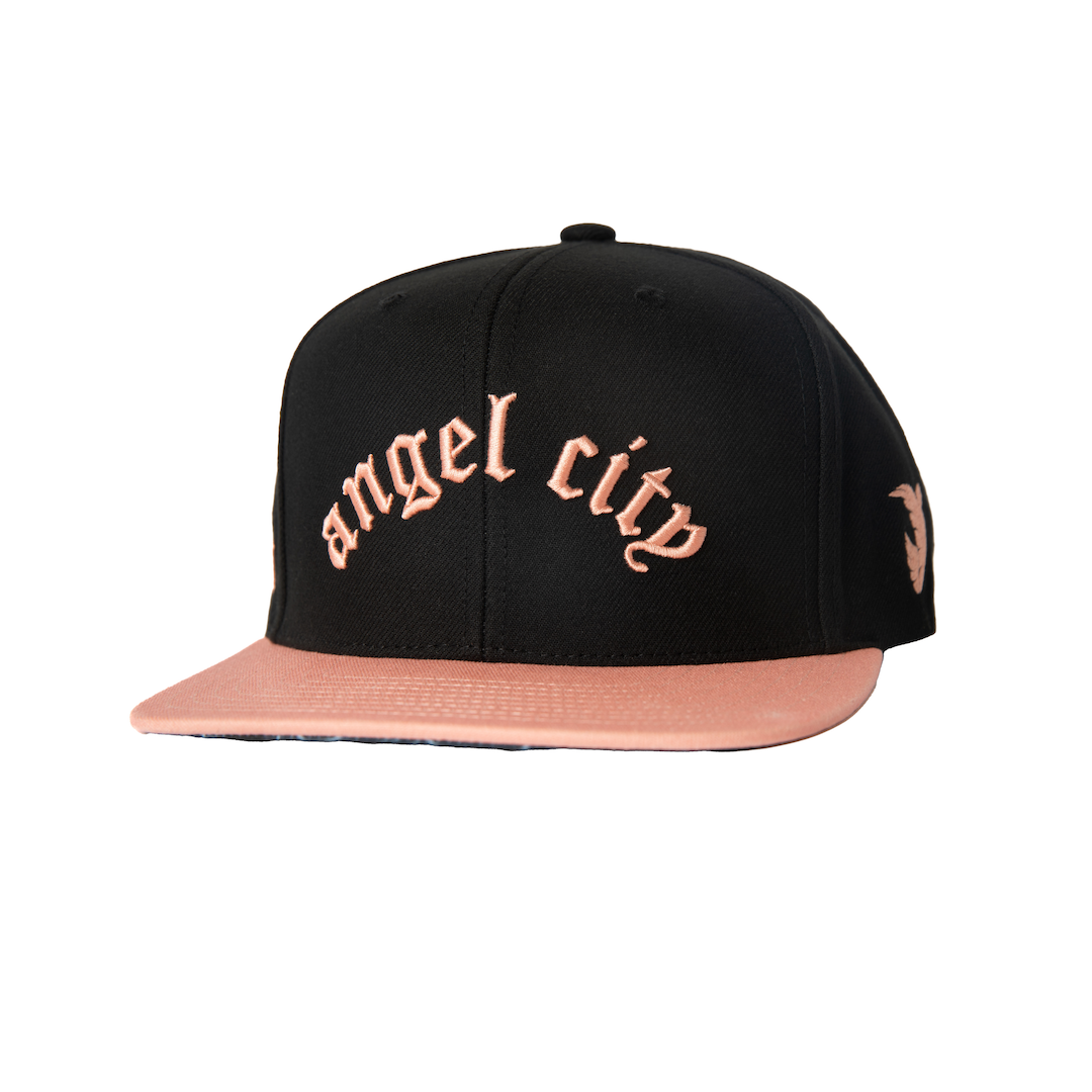 Angel City FC x Mitchell and Ness Old English Wordmark Adjustable Snapback Hat