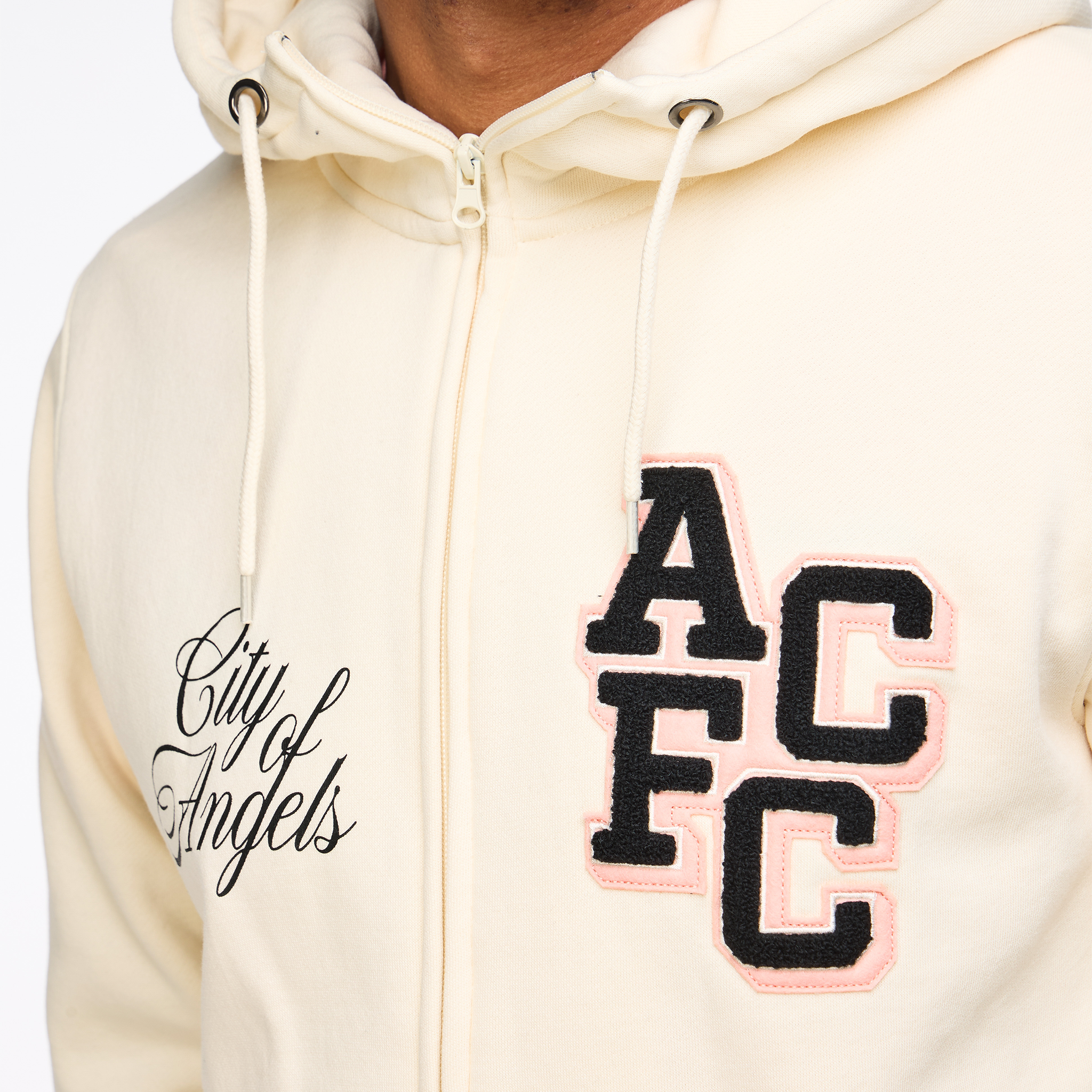 Angel City FC Unisex Multi-Icon Off-White Full-Zip Hoodie