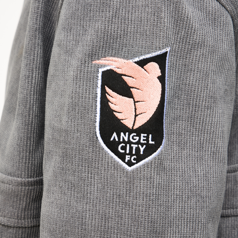 Angel City FC x Wild Collective Unisex Grey Corduroy Hoodie