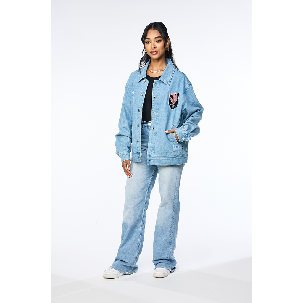 Angel City FC x Wild Collective Unisex Denim Button Up Jacket