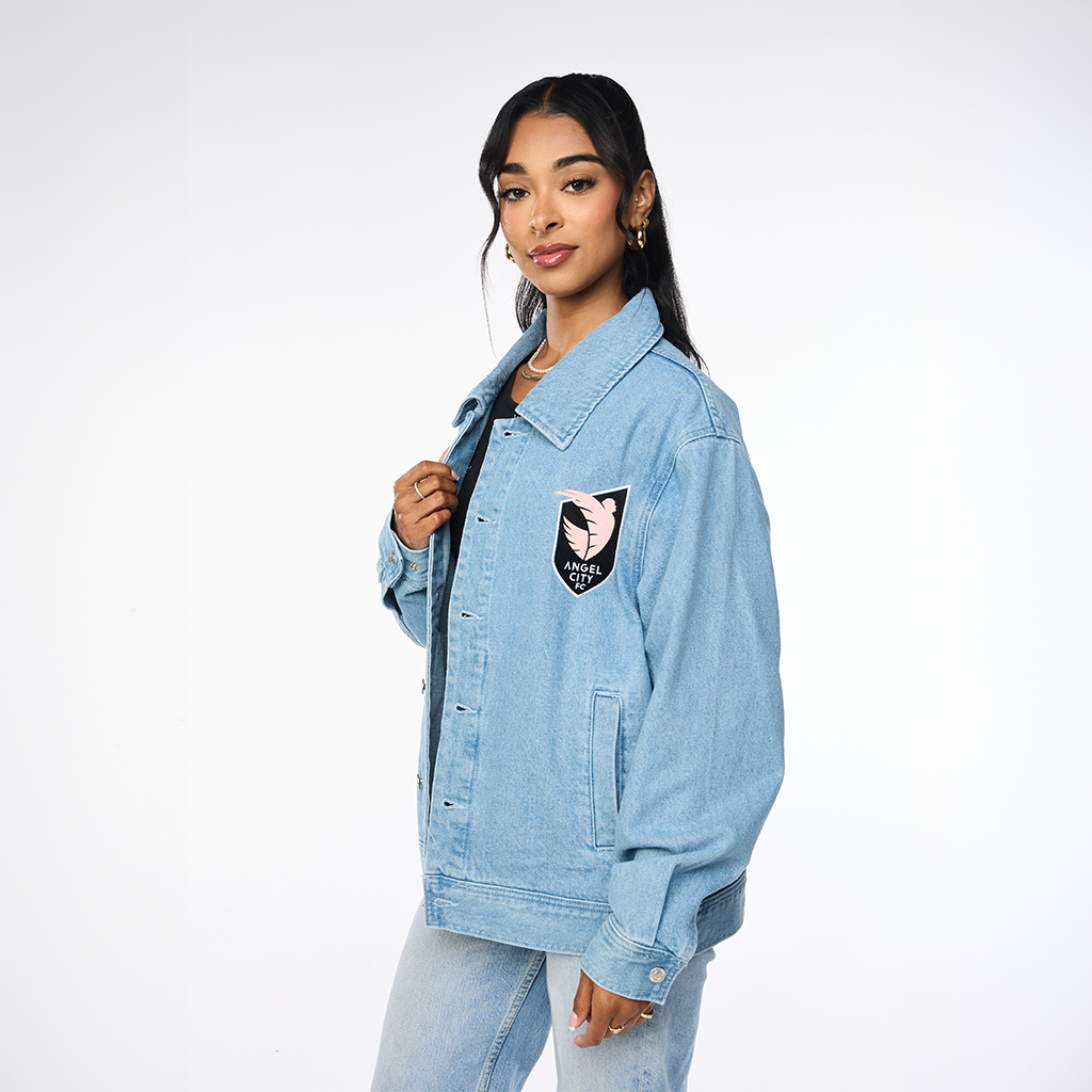 Angel City FC x Wild Collective Unisex Denim Button Up Jacket