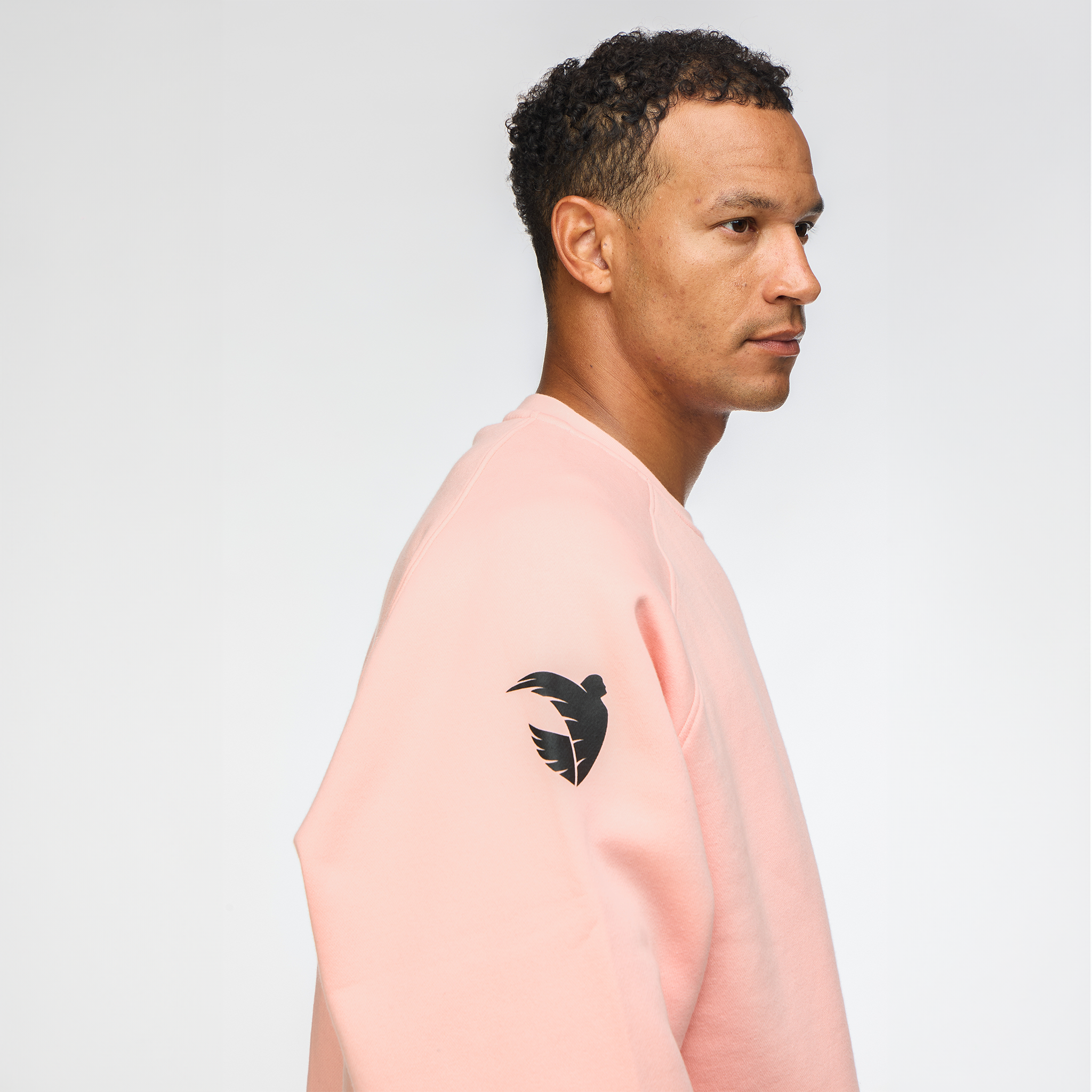 Angel City FC Mens Old English Sol Rosa Oversized Crewneck Sweater