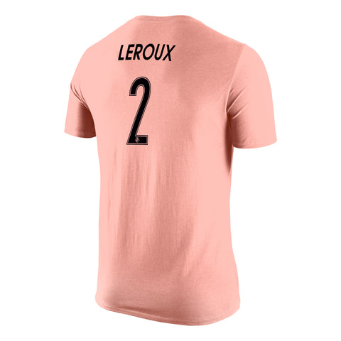 Angel City FC Nike Unisex Sydney Leroux Name and Number Sol Rosa Short Sleeve T-Shirt