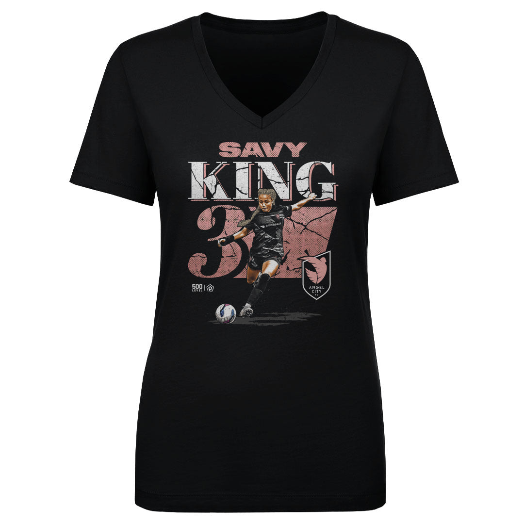 Savy King Angel City FC Women's V-Neck T-Shirt