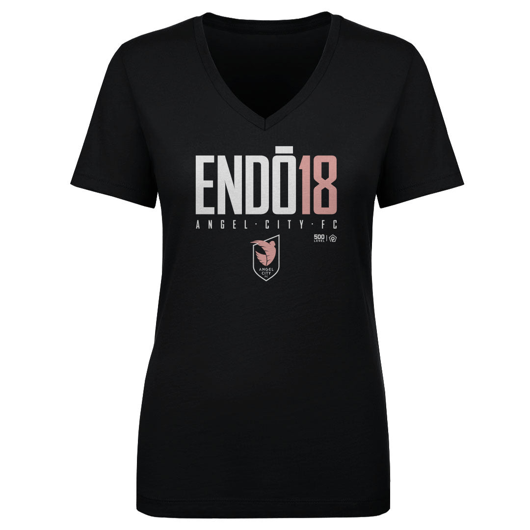 Jun Endo Angel City FC Women's V-Neck T-Shirt