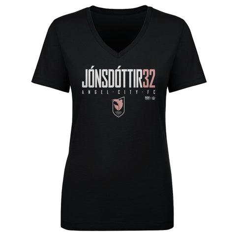 Sveindis Jonsdottir Angel City FC Women's V-Neck T-Shirt