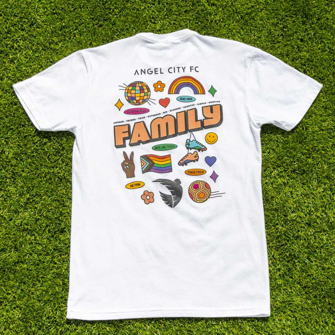 Angel City FC 2023 Pride Camiseta de manga corta unisex Disco