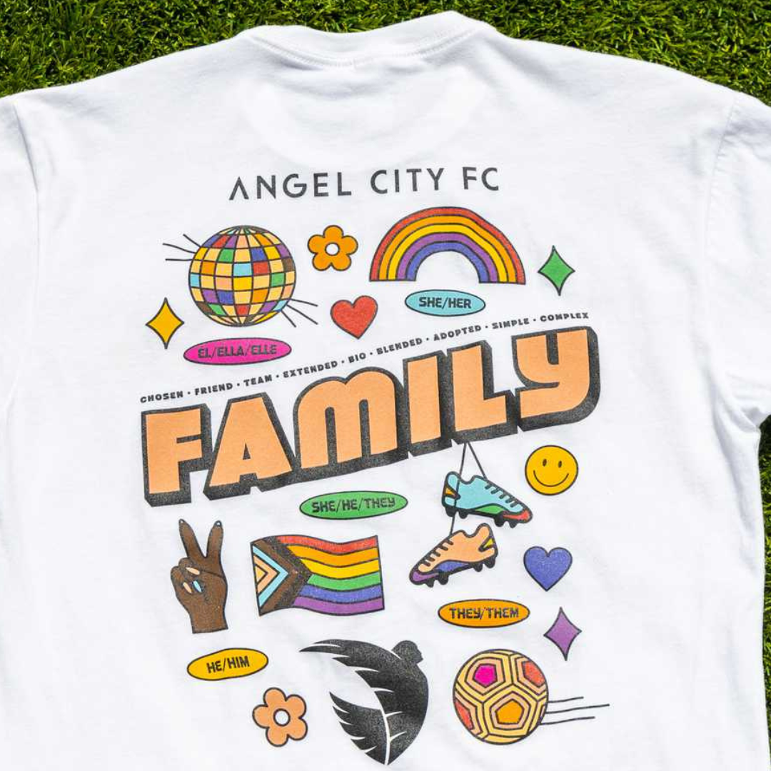 Angel City FC 2023 Pride Unisex Disco Short Sleeve Tee