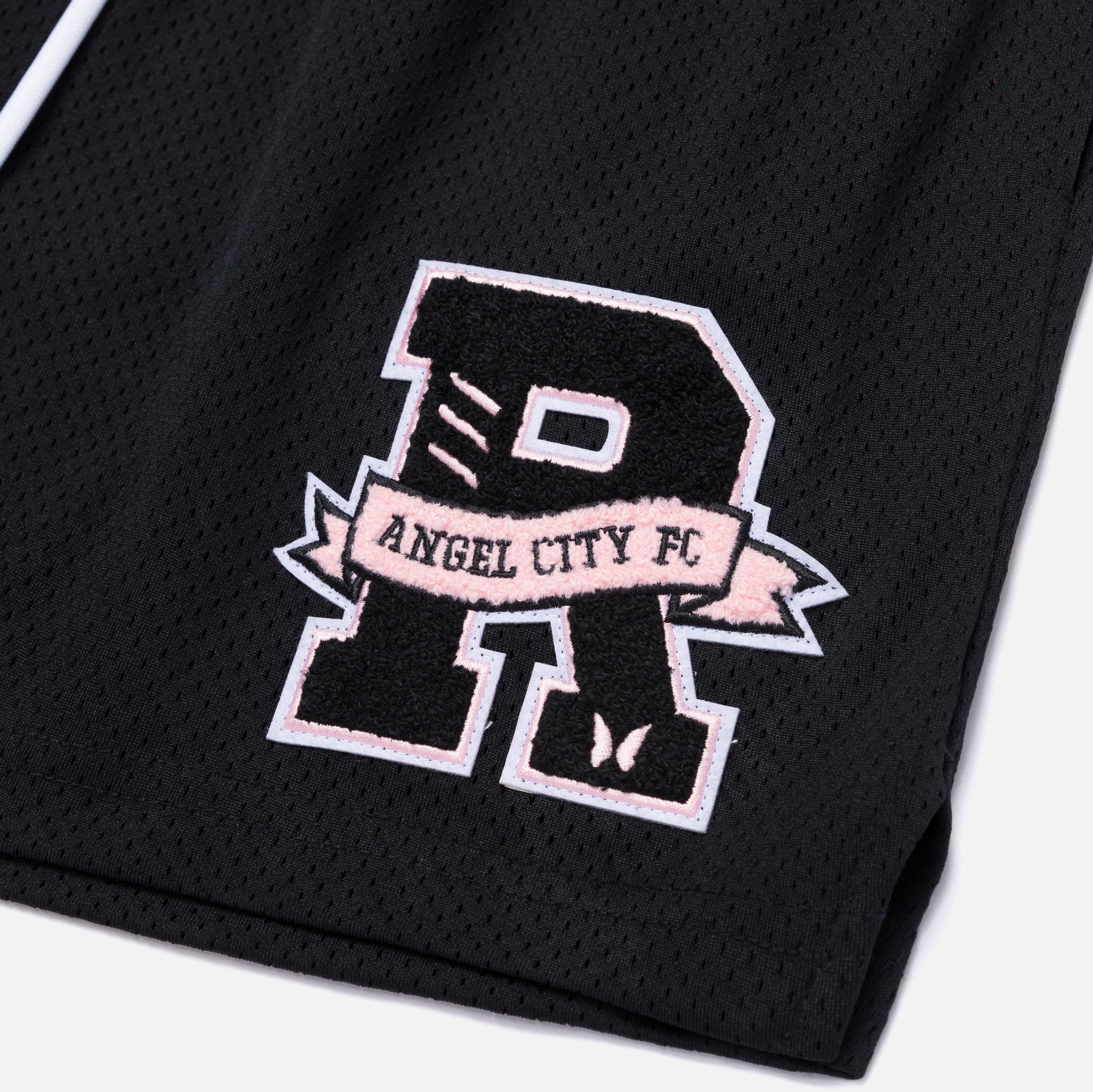 Angel City FC x Ryoko Rain Unisex Black Mesh Basketball Shorts